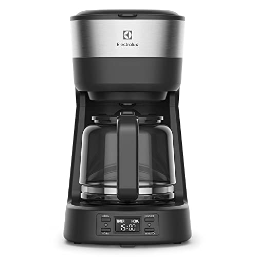 Cafeteira elétrica programável Electrolux preta e inox