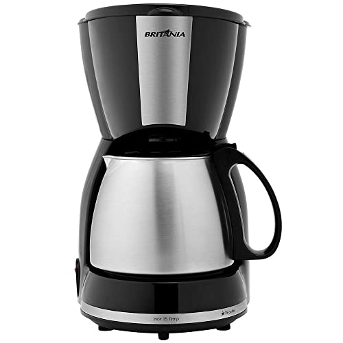 Cafeteira Britânia Temp preta e inox