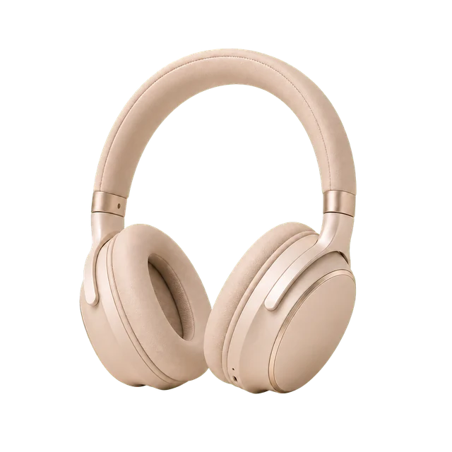 Fone de ouvido Bluetooth bege